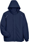 Am image of a Custom Core365 Mens Brisk Insulated Jacket in Classic Navy!
