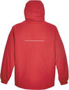 Am image of a Custom Core365 Mens Brisk Insulated Jacket in Classic Red!