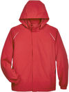 Am image of a Custom Core365 Mens Brisk Insulated Jacket in Classic Red!