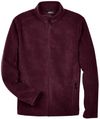 Am image of a Custom Core 365 Men's Journey Fleece Jacket in Burgundy!