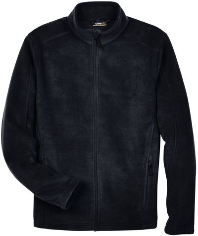 Am image of a Custom Core 365 Men's Journey Fleece Jacket in Black!