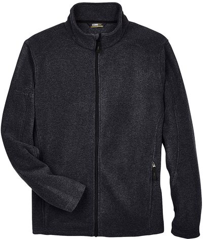 Am image of a Custom Core 365 Men's Journey Fleece Jacket in Hthr Chrcl!