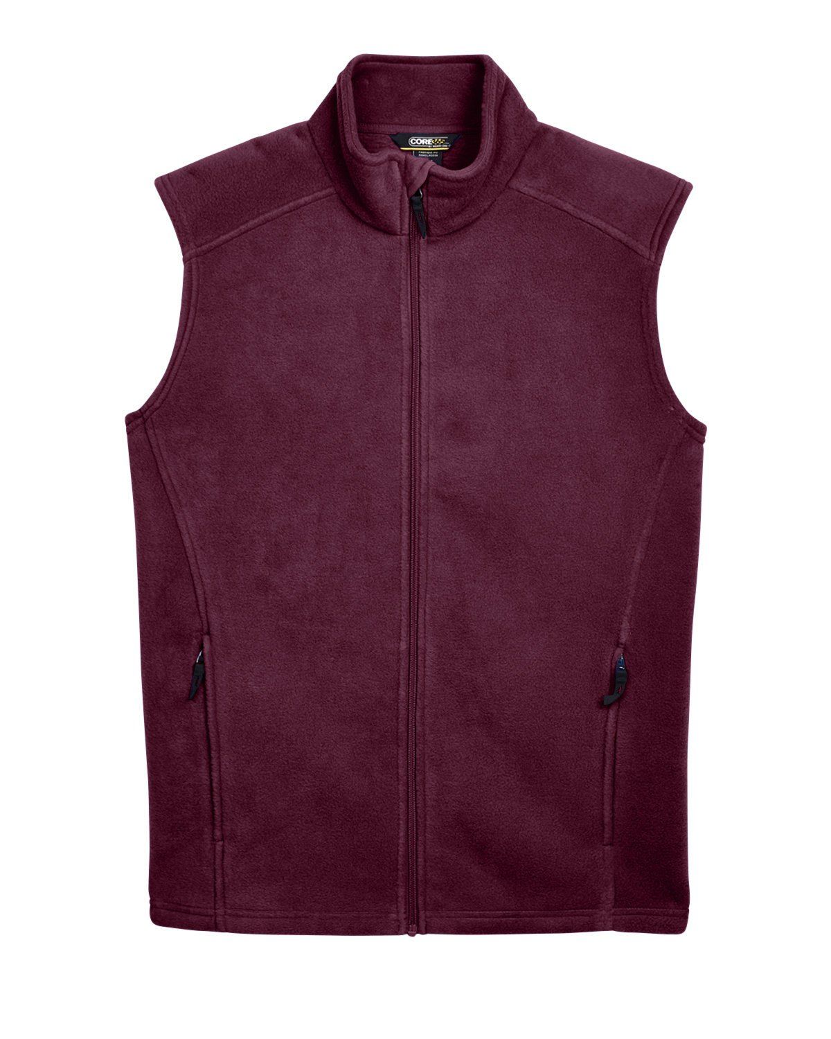 Core 365 Men's Journey Fleece Vest in Burgundy