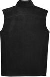 Am image of a Custom Core 365 Men's Journey Fleece Vest in Black!