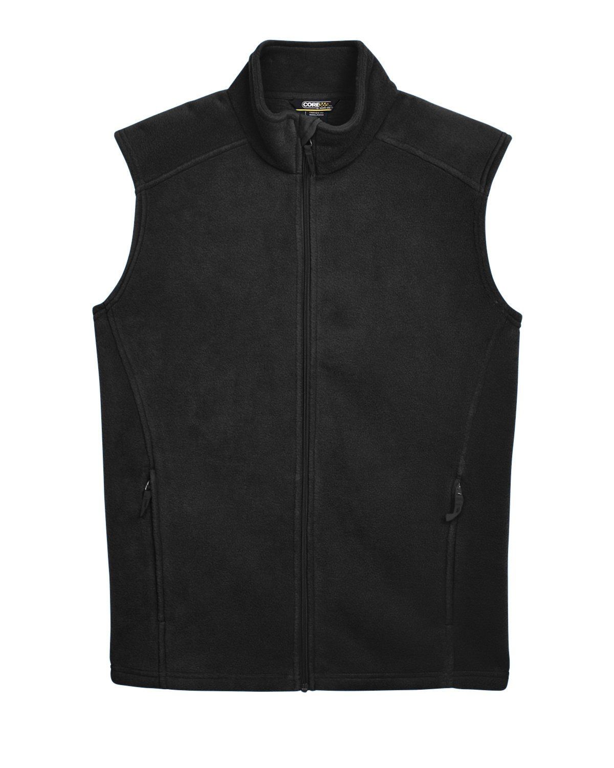Core 365 Men's Journey Fleece Vest in Black