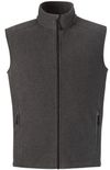 Am image of a Custom Core 365 Men's Journey Fleece Vest in Heather Charcoal!