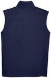 Am image of a Custom Core 365 Men's Journey Fleece Vest in Classic Navy!