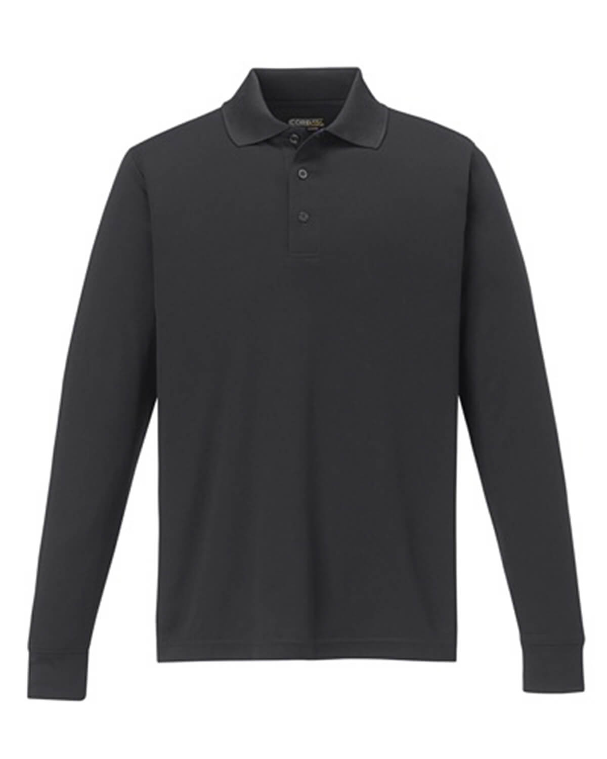 Core 365 Men's Pinnacle Performance Long Sleeve Piqué Polo in Carbon