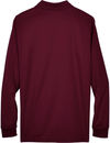 Am image of a Custom Core 365 Men's Pinnacle Performance Long Sleeve Piqué Polo in Burgundy!