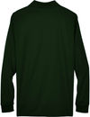 Am image of a Custom Core 365 Men's Pinnacle Performance Long Sleeve Piqué Polo in Forest!