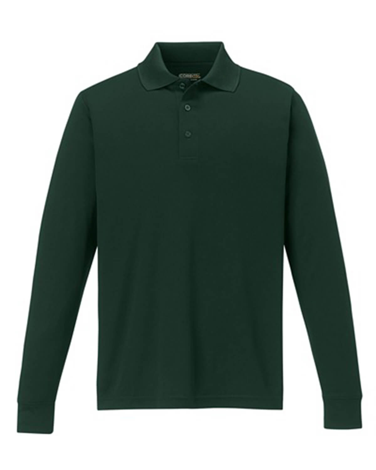 Core 365 Men's Pinnacle Performance Long Sleeve Piqué Polo in Forest