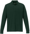 Am image of a Custom Core 365 Men's Pinnacle Performance Long Sleeve Piqué Polo in Forest!