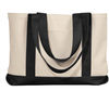 Am image of a Custom Liberty Bags Leeward Canvas Tote in Natural/Black!