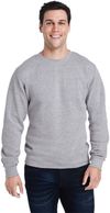 An image of a Custom J America Adult Triblend Crewneck Sweatshirt in GREY TRIBLEND!
