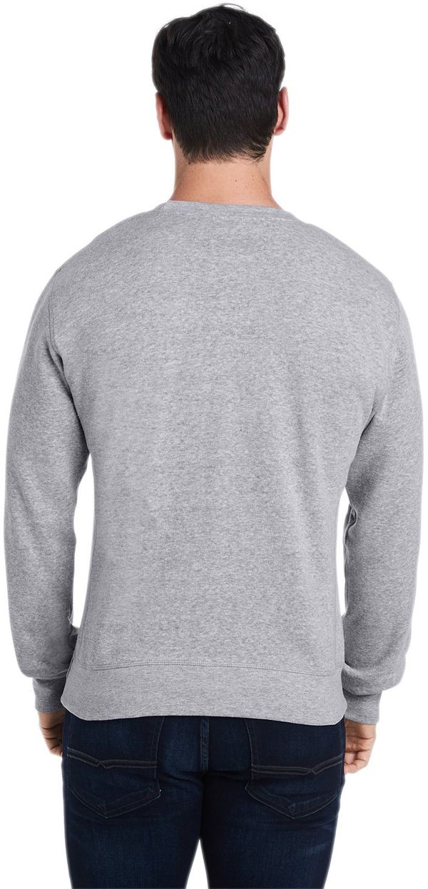 An image of a Custom J America Adult Triblend Crewneck Sweatshirt in GREY TRIBLEND!