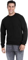 Am image of a Custom J America Adult Triblend Crewneck Sweatshirt in BLACK SOLID!
