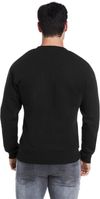 Am image of a Custom J America Adult Triblend Crewneck Sweatshirt in BLACK SOLID!
