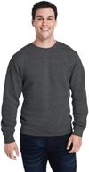 Am image of a Custom J America Adult Triblend Crewneck Sweatshirt in BLACK TRIBLEND!