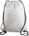 Am image of a Custom Liberty Bags Value Drawstring Backpack in White!