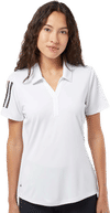 An image of a Custom Adidas Women's Floating 3 Stripes Polo!