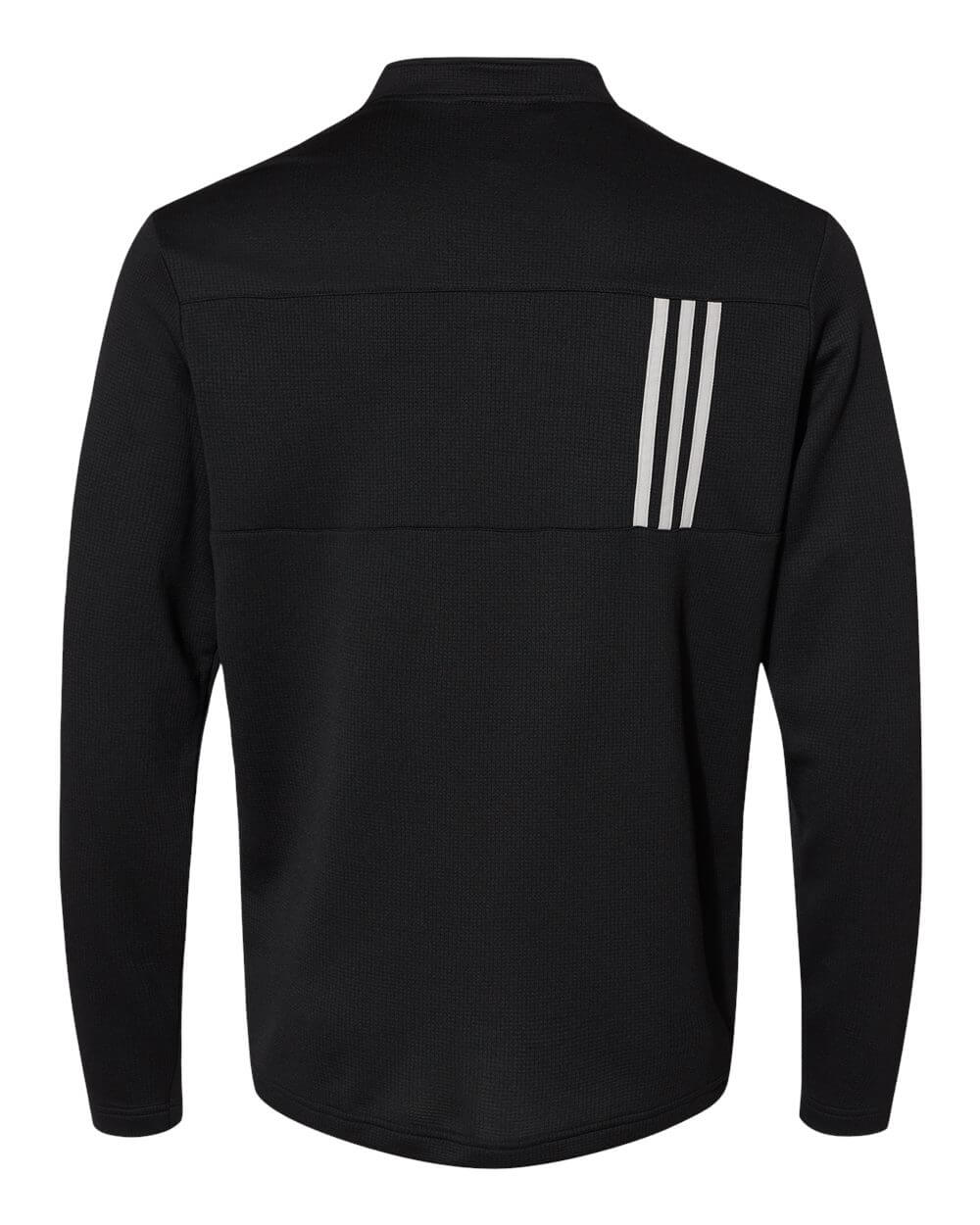 Custom Adidas 3 Stripes Double Knit Quarter Zip Pullover - Coastal