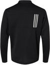 Am image of a Custom Adidas 3 Stripes Double Knit Quarter Zip Pullover in Black/Grey Two!