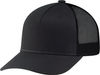 Am image of a Custom Deluxe Chino Twill Nylon Mesh 5 Panel Constructed Pro Round Five Mesh Back in Black!
