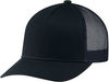 Am image of a Custom Deluxe Chino Twill Nylon Mesh 5 Panel Constructed Pro Round Five Mesh Back in Navy!
