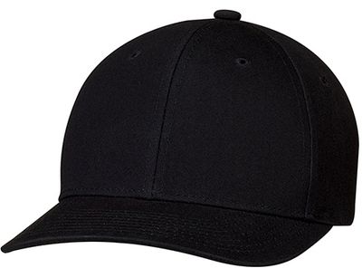 Am image of a Custom AJM Deluxe Chino Twill Cap in Black!