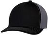 Am image of a Custom AJM Deluxe Chino Twill Cap in Black/Black/Charcoal!