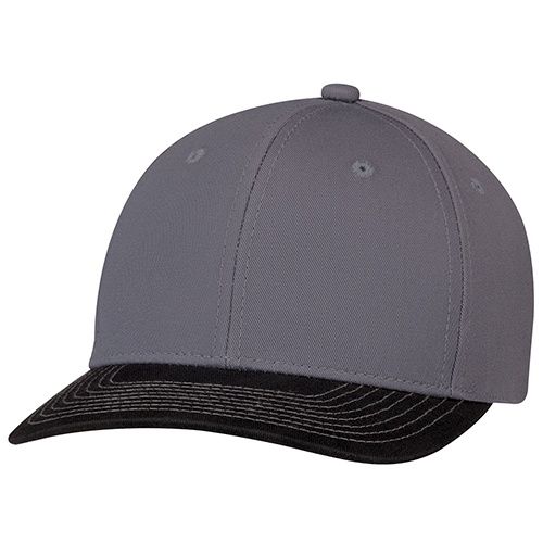 AJM Deluxe Chino Twill Cap in Black/Charcoal/Charcoal