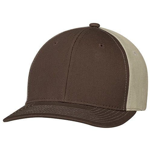 AJM Deluxe Chino Twill Cap in Brown/Brown/Tan