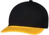 Am image of a Custom AJM Deluxe Chino Twill Cap in Gold/Black/Black!