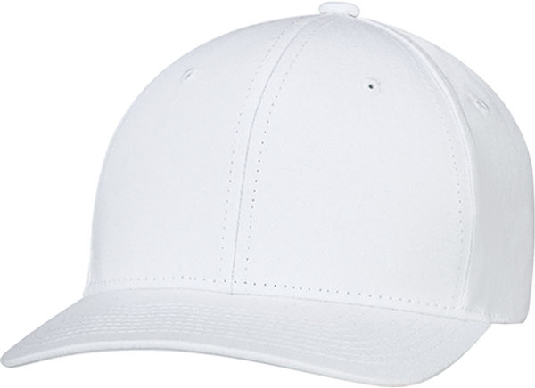 Am image of a Custom AJM Deluxe Chino Twill Cap in White!