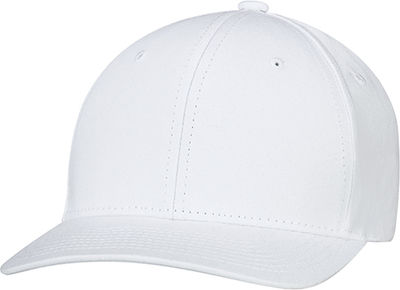 Am image of a Custom AJM Deluxe Chino Twill Cap in White!