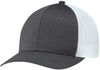 Am image of a Custom AJM Polyester Heather Nylon Mesh Hat in Black/White!