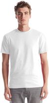 Am image of a Custom Jerico Bamboo Stretch Slim Fit Crew in White!