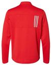 Am image of a Custom Adidas 3 Stripes Double Knit Quarter Zip Pullover in Team Collegiate Red!
