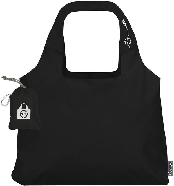 Am image of a Custom ChicoBag Vita rePETe Shoulder Tote in Black!