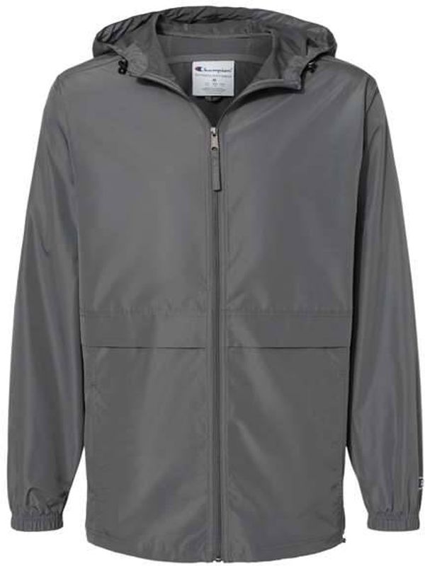 Am image of a Custom Champion Full Zip Anorak Jacket in Graphite!