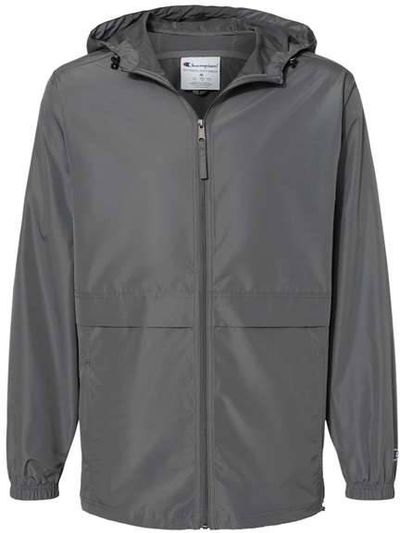 Am image of a Custom Champion Full Zip Anorak Jacket in Graphite!