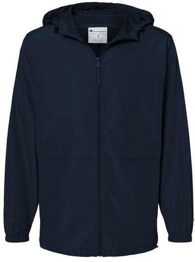 Am image of a Custom Champion Full Zip Anorak Jacket in Navy!