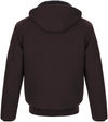 Am image of a Custom CX2 Big Red Mens Cotton Canvas Bomber Jacket with Sherpa Lining in Brown!
