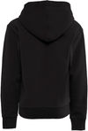 Am image of a Custom Next Level Apparel Youth Fleece Pullover Hooded Sweatshirt in Black!