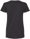 Am image of a Custom M and O Womens Gold Soft Touch TShirt in Black!