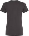 Am image of a Custom M and O Womens Gold Soft Touch TShirt in Charcoal!