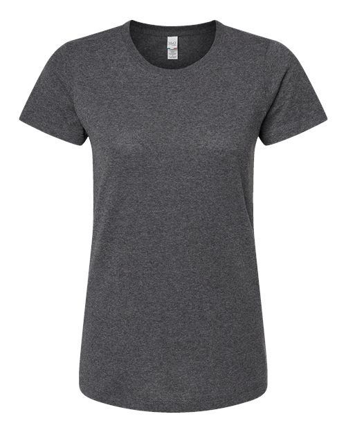 M and O Womens Gold Soft Touch TShirt in Dark Heather