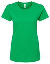 Am image of a Custom M and O Womens Gold Soft Touch TShirt in Irish Green!