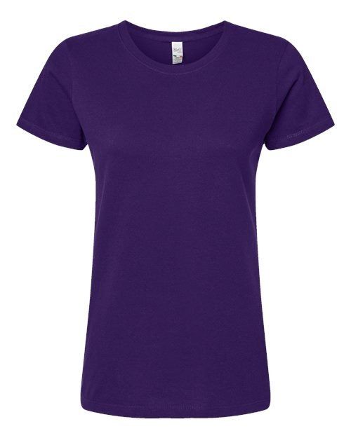 M and O Womens Gold Soft Touch TShirt in Purple