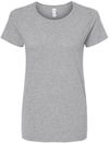 Am image of a Custom M and O Womens Gold Soft Touch TShirt in Sport Grey!